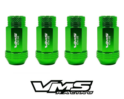 20-Piece VMS Racing Style Aluminum Locking Lug Nut Set – Green, 12x1.5mm For Chevy Corvette C4 C5 C6