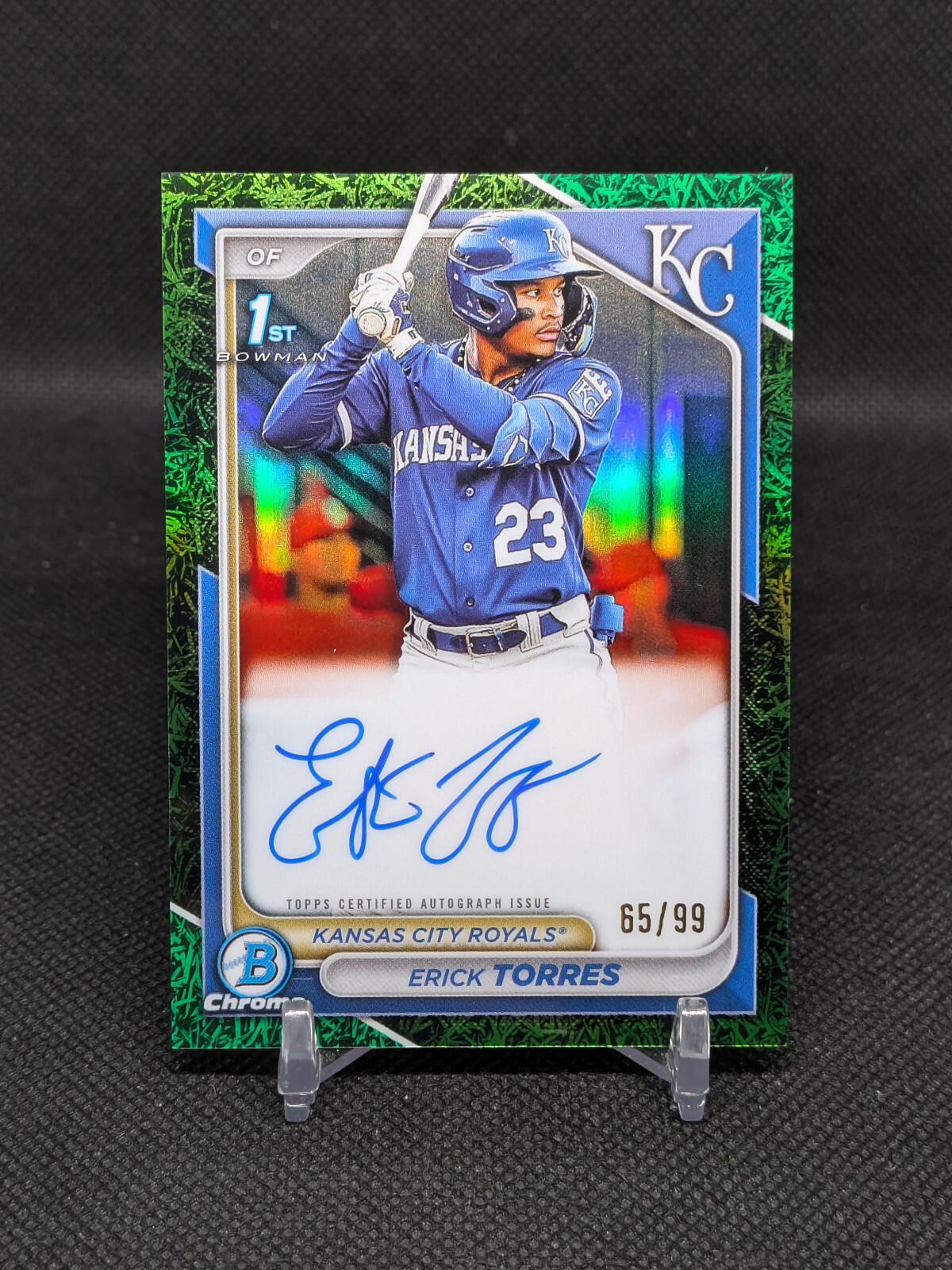 2024 Bowman - Chrome Prospect Auto Erick Torres #CPA-ET Green Grass /99 (AU, RC)
