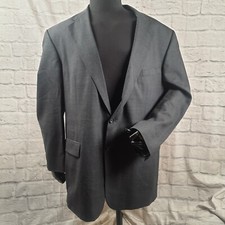 VTG Cricketeer Blazer Jacket Sport Coat Mens 48L W43 Dark Gray Formal Wear