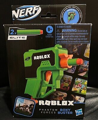 Nerf Roblox Phantom Forces: Boxy Buster Dart Blaster, 2 Nerf Elite