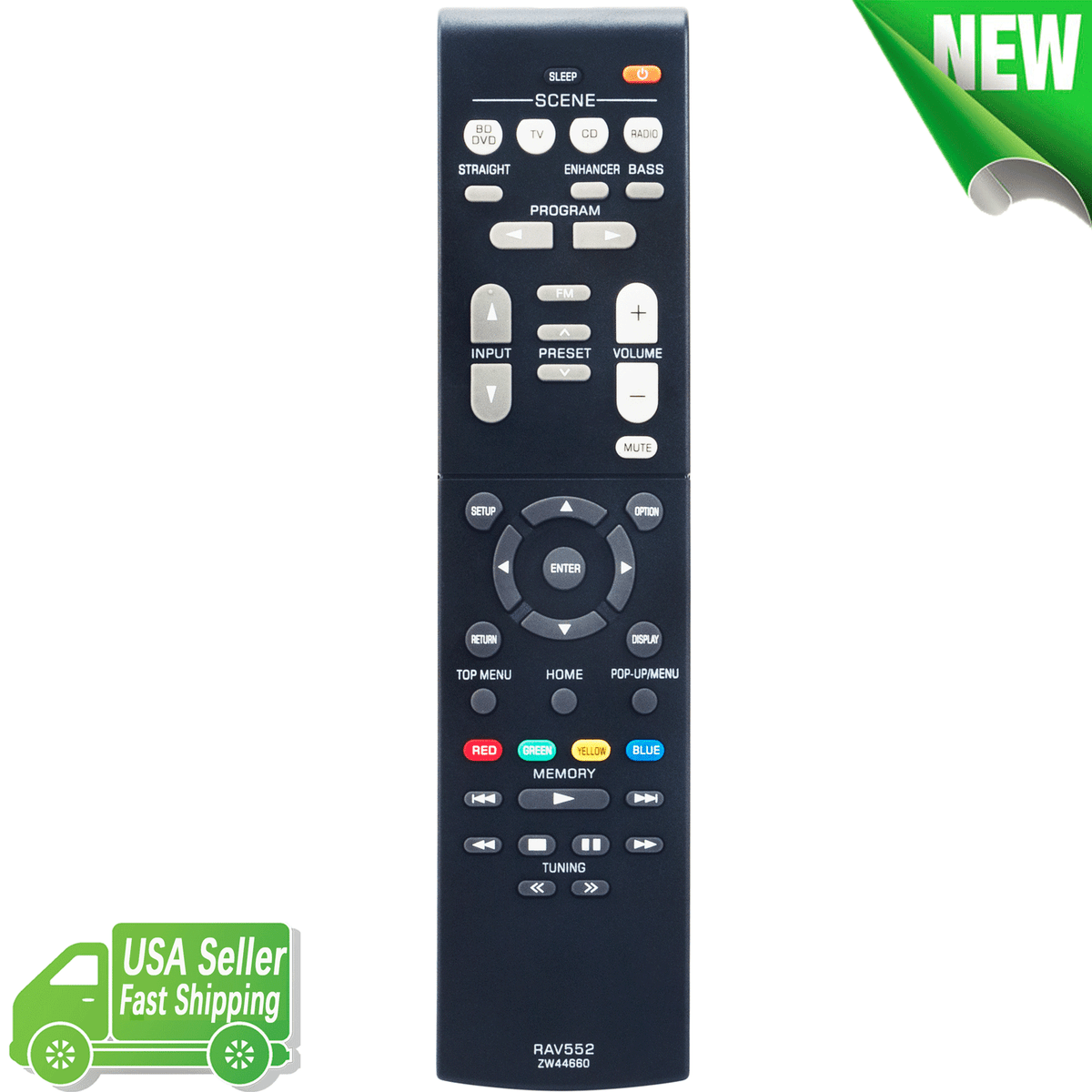 RAV552 Replace Remote Control for Yamaha AV Receiver HTR-2071 RX