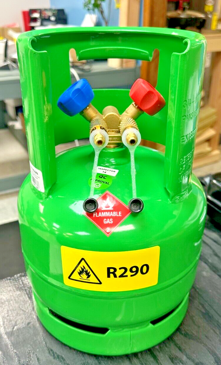 Refrigerant Recovery Tank, R290, Propane, DOT Approved R290, 7 lbs