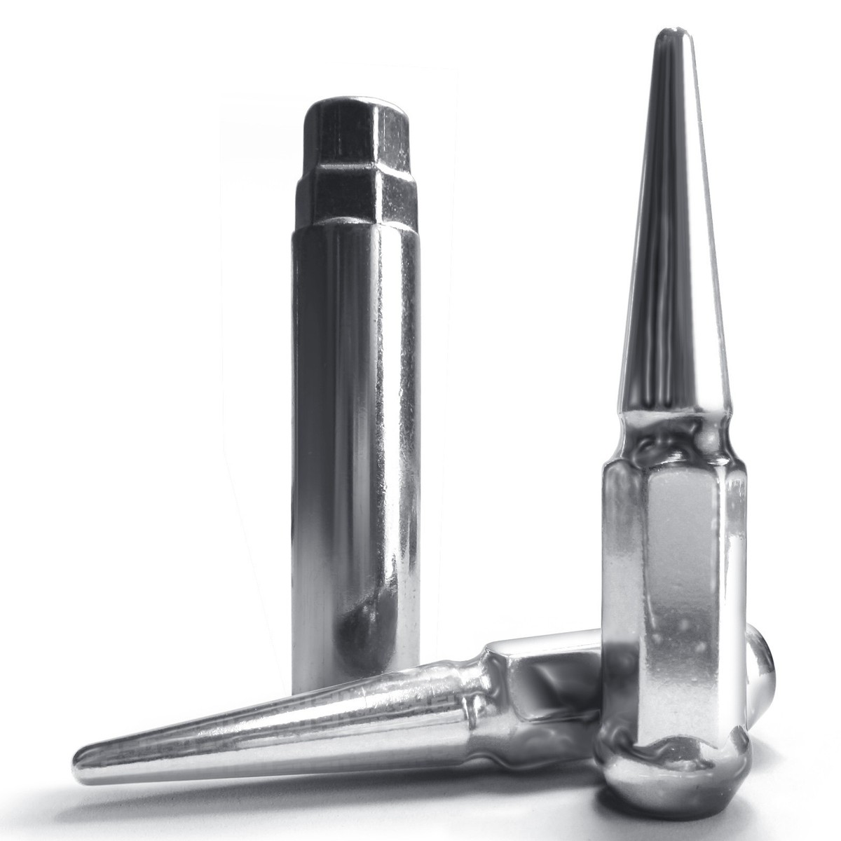 24pcs Chrome 12x1.25mm Extended Spike Lug Nuts for 1984-1996