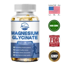 Magnesium Glycinate 1330mg 120 Capsules Highest Potency Buffered & Chelated NEW