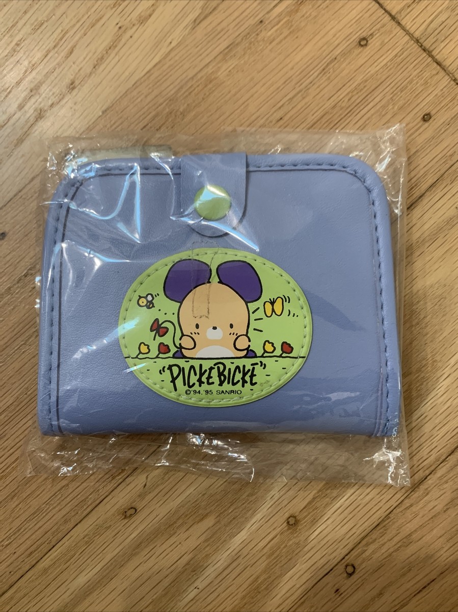 プレキャリ　Wonderful Select ポーチ2個付き　廃盤 1995 Sanrio Picke Bicke Pickebicke Mouse Blue Vinyl Wallet Trinket