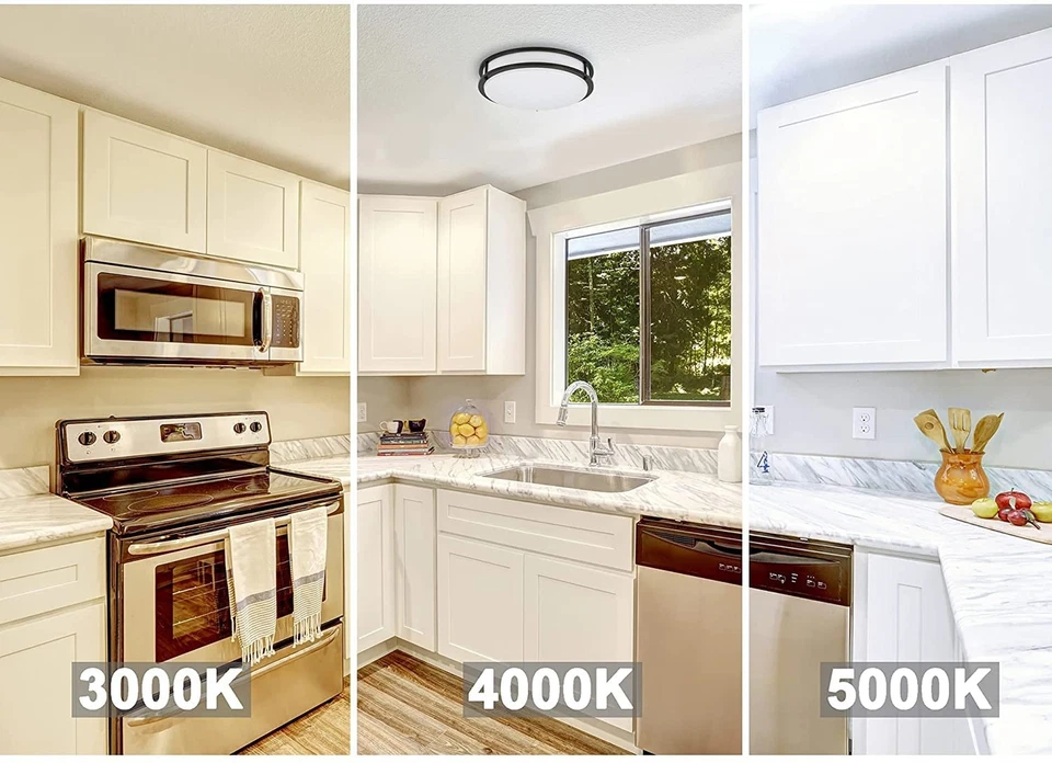 Designers Fountain Flush Mount Ceiling Light, 16 Inch Round LED DC Plastic Li... - Image 4 of 4