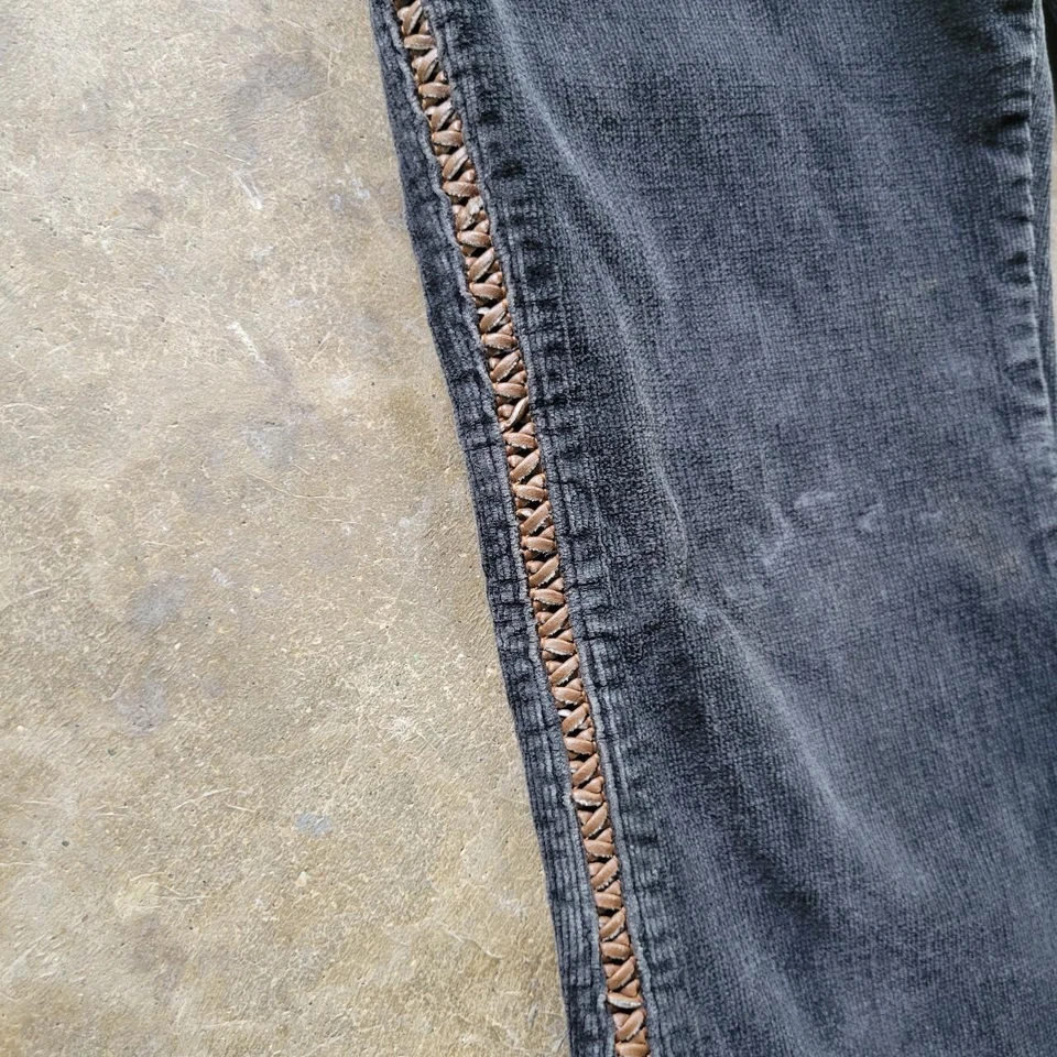 Lazer Jeans Y2K corduroy Laced Flare Leg Size 5 27x28 - Image 4 of 4