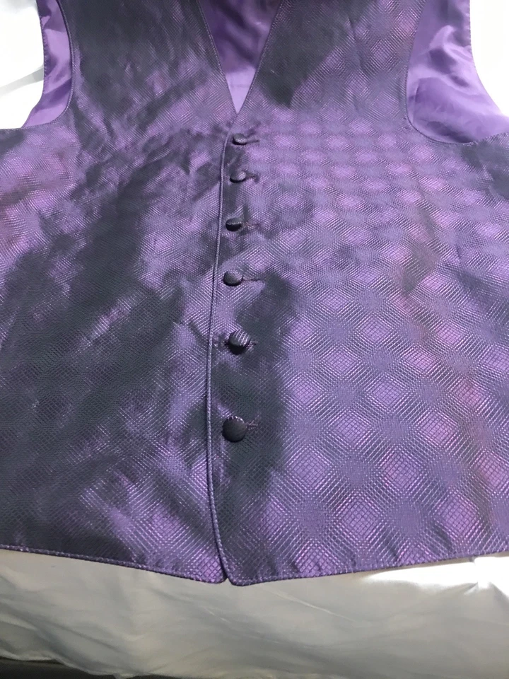 PERRY ELLIS FORMAL WEAR PURPLE VEST SIZE 2XF - Image 2 of 4
