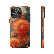 For iPhone/Galaxy/Pixel  Phone Ink Case - Orange Chrysanthemum Flower
