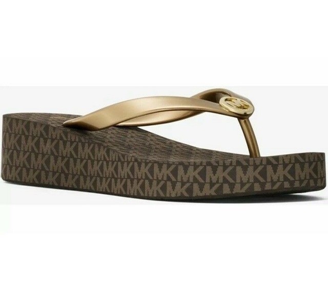 michael kors platform flip flops