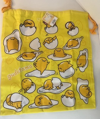 Gudetama Drawstring Bag Sanrio Hello Kitty and Friends NWT