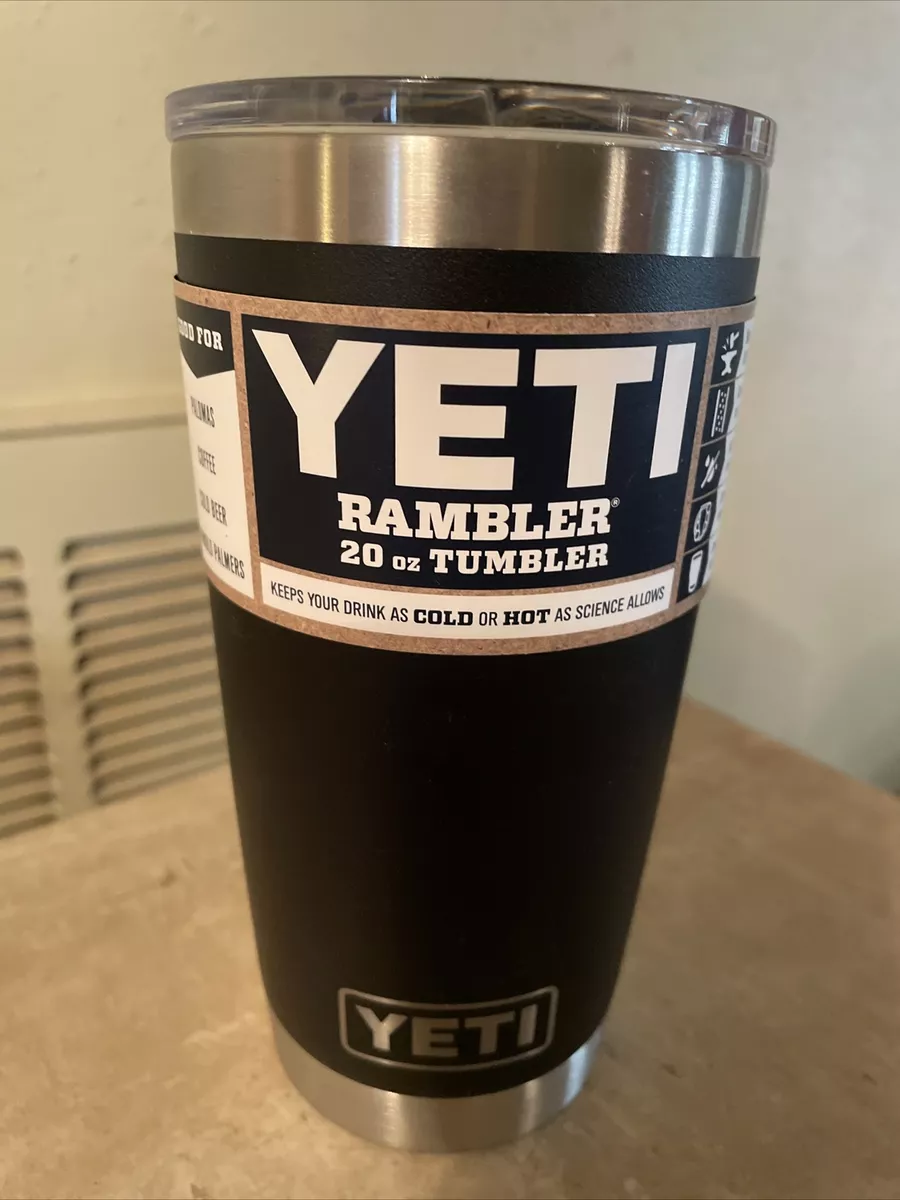  YETI Rambler 20 oz Tumbler, Stainless Steel, Vacuum Insulated  with MagSlider Lid, Black : Home & Kitchen