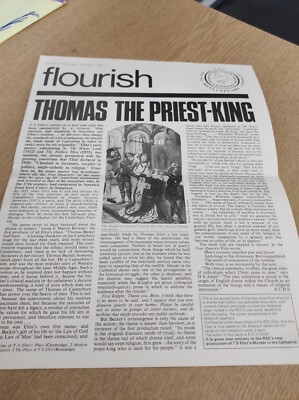 Flourish: The RSC Club News-Sheet 1972: Issue Two, Thomas The Priest-King - B999