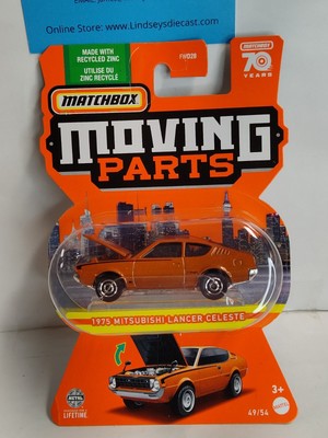 Matchbox Moving Parts Series 1975 Mitsubishi Lancer Celeste 1:64 Scale(Wall 3/4)