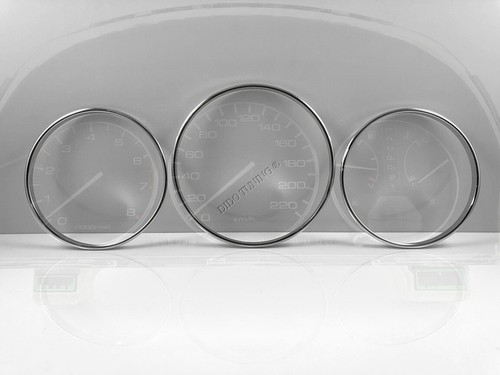 Anillos cromados para instrumentos de tablero de aluminio pulido para Honda Accord mk4 1990-1993 - Imagen 2 de 11