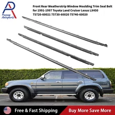 4PCS Weatherstrip Window Moulding Trim Seal Belt for Toyota Land Cruiser 91-97