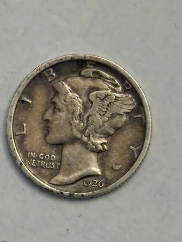 Semi Key Date 1926 D Mercury Silver Dime Extra Fine XF