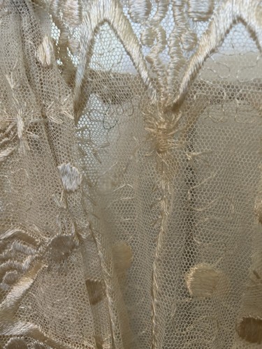 Antique Edwardian Embroidered Silk Lace Young Women/Girl Lawn Tea Dress - Picture 13 of 13
