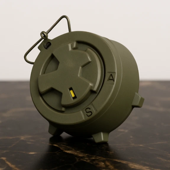 INERT M14 "Toepopper" Anti-Personnel Land Mine 1:1 Size Plastic Replica - Image 3 of 4