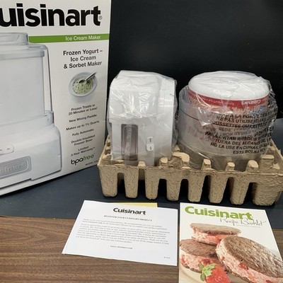 Cuisinart ICE-21 Ice Cream, Frozen Yogurt, Sorbet Maker White Complete with Box
