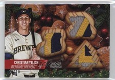 2025 Topps Holiday Shaped Relics 3/10 Christian Yelich #HSR-CY Patch 15sd