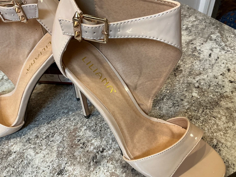 Liliana Jesse-39 Desnudo Moda Correa al Tobillo Stiletto Tacón Alto-NUEVO EN CAJA-talla 10 Foto 3 de 4