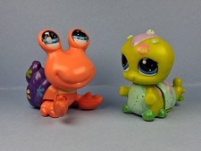 WALKABLE LOT 2 Hermit Crab Caterpillar Littlest Pet Shop LPS HASBRO Authentic