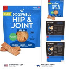 Dogswell Jerky Hip and Joint Dog Treats Grain Free Made in USA Only, Glucosam...