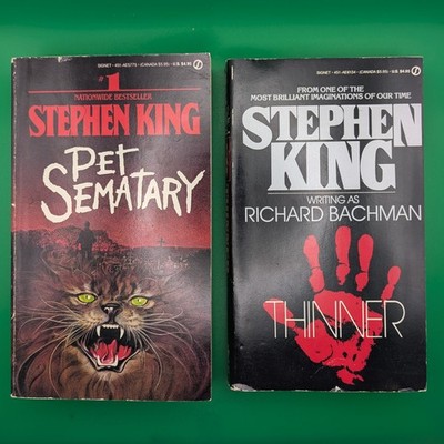 Stephen King Pet Sematary and Thinner Signet First Edition Paperbacks