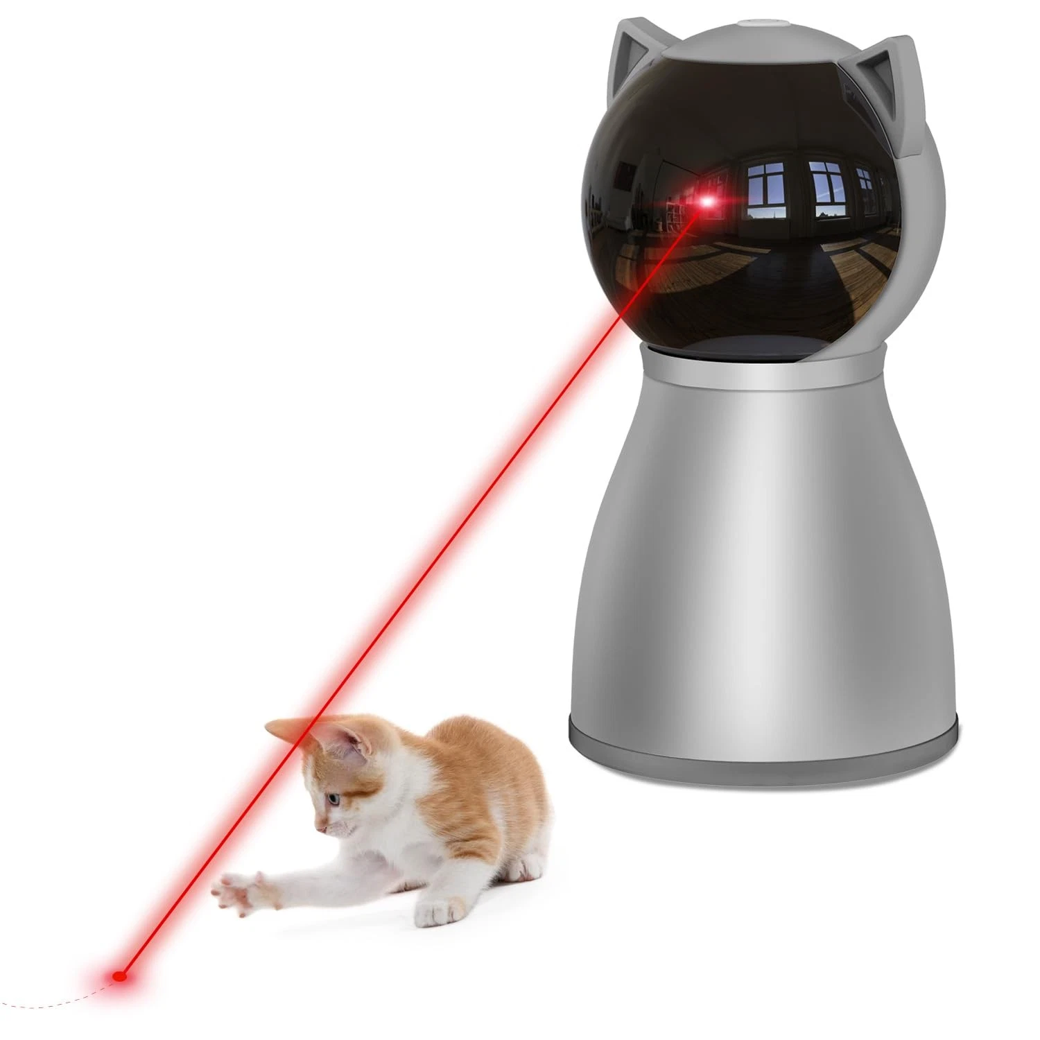 YVE LIFE Laser Cat Toys for Indoor Cats,The 4th Generation Real Random Gray