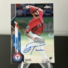 2020 Topps Chrome Rookie Autographs #RAJPO Joe Palumbo Texas Rangers Card. rookie card picture