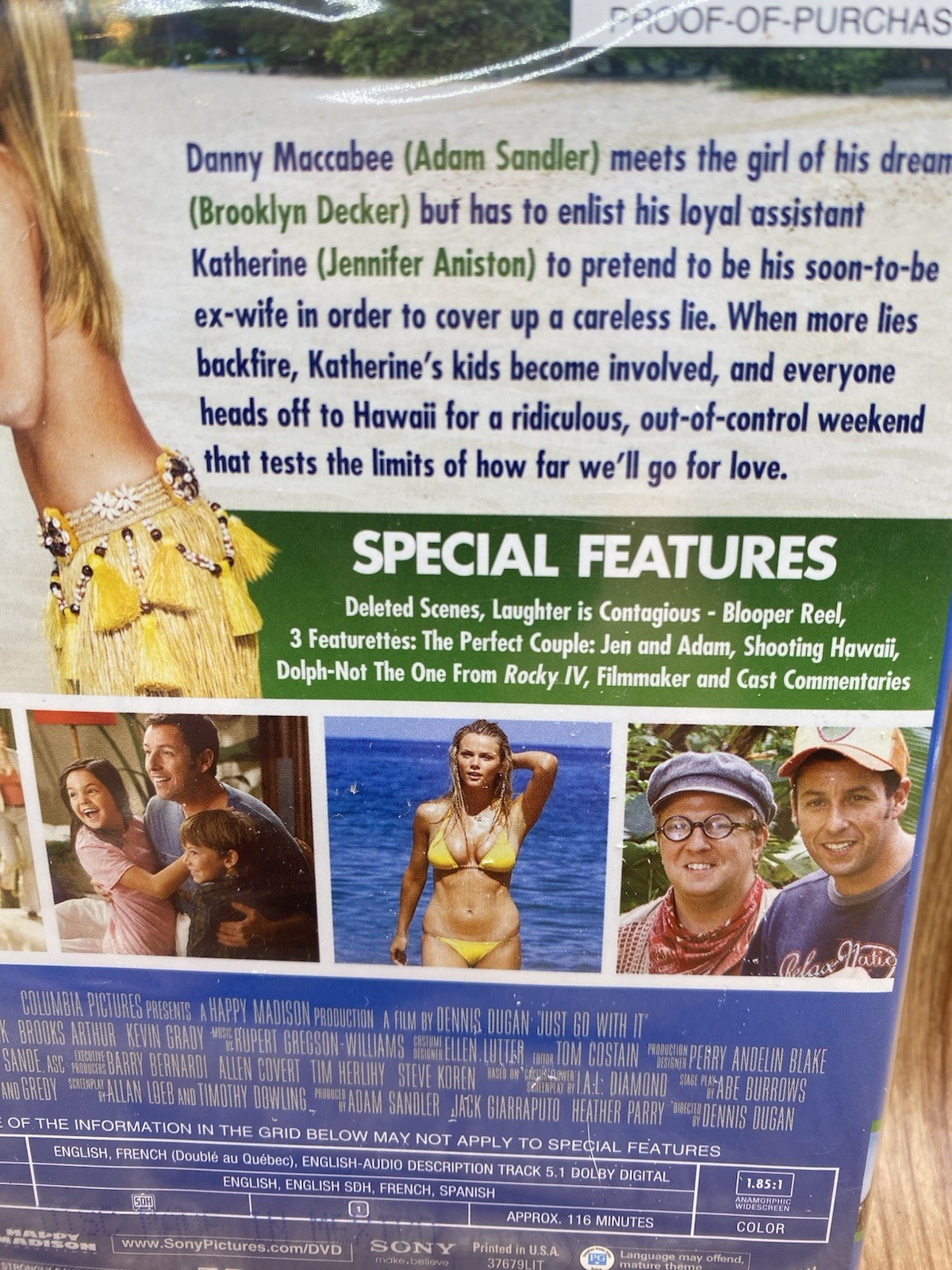 Just Go with It (DVD, 2011, Widescreen) New Factory Sealed