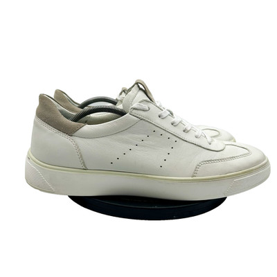 Ecco Street Tray White Leather Casual Low Top Sneakers Men s Sz 47EU/13-13.5M US