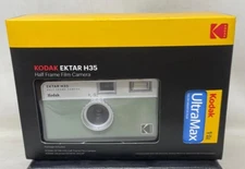 Kodak Ektar H35 Half Frame Film Camera with Ultramax ISO400/24 Film, Sage | NEW