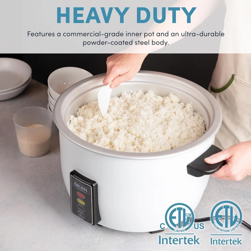 Arrocera comercial Aroma Housewares 60 tazas cocida 30 tazas SIN COCINAR ARC-1033E Foto 2 de 4