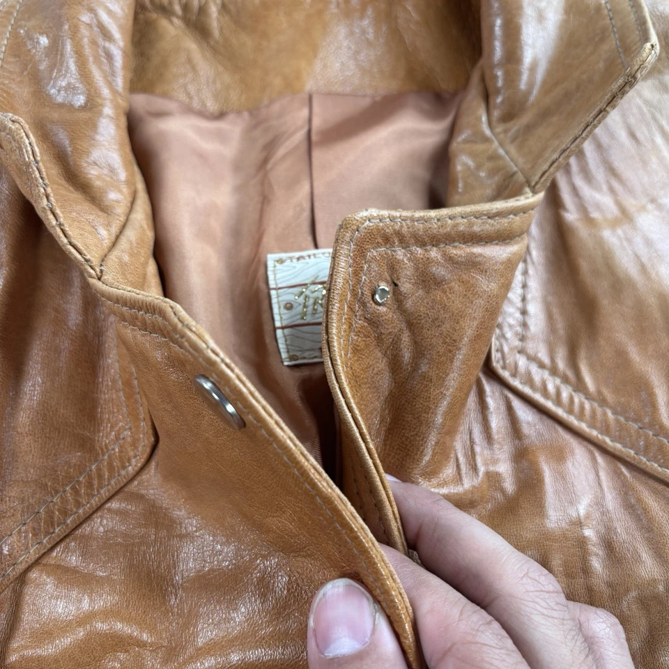Vintage Trego's Westernware Buttersoft  BrownLeather Cowboy Jacket  Womens 42 16 - Image 4 of 4