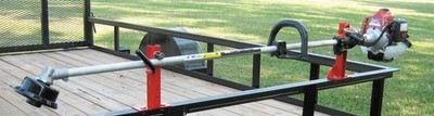 Single Trimmer Rack for Trailers - Locking Trailer Organizer (1TR)