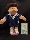 VTG Cabbage Patch Doll w/Birth Certificate Dimples Blue Eyes Blue Sailor Outfit