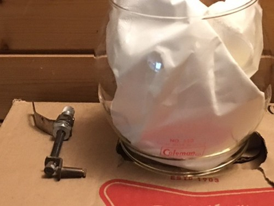 #ad #ad Original Coleman No. 550 globe made in USA 200 200A lantern glass BONUS sparky C $45.00