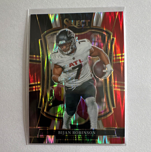 2025 Panini Select - Bijan Robinson Premier Level Black & Red Shock Prizm #148