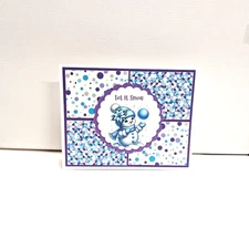 Card Kit Seasonal Card "Let it snow" No sentiment  Set of 4 DIY