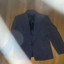 Unisex Multicolor Wool Check Blazer Jacket Regular