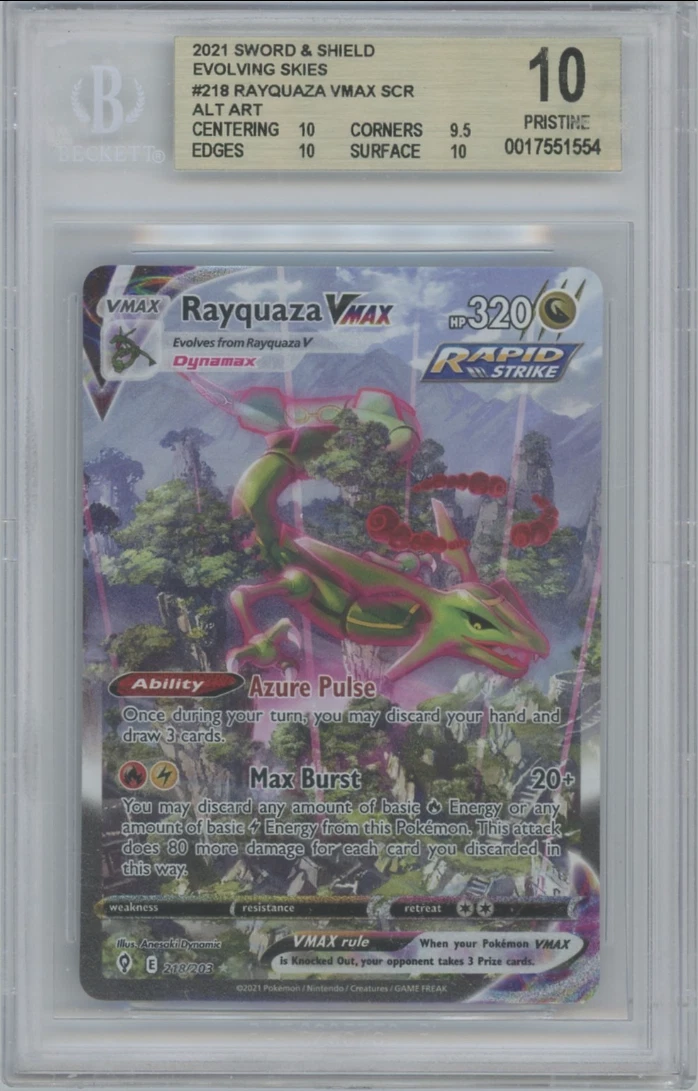 Rayquaza VMAX Pokémon TCG Cards for sale | eBay