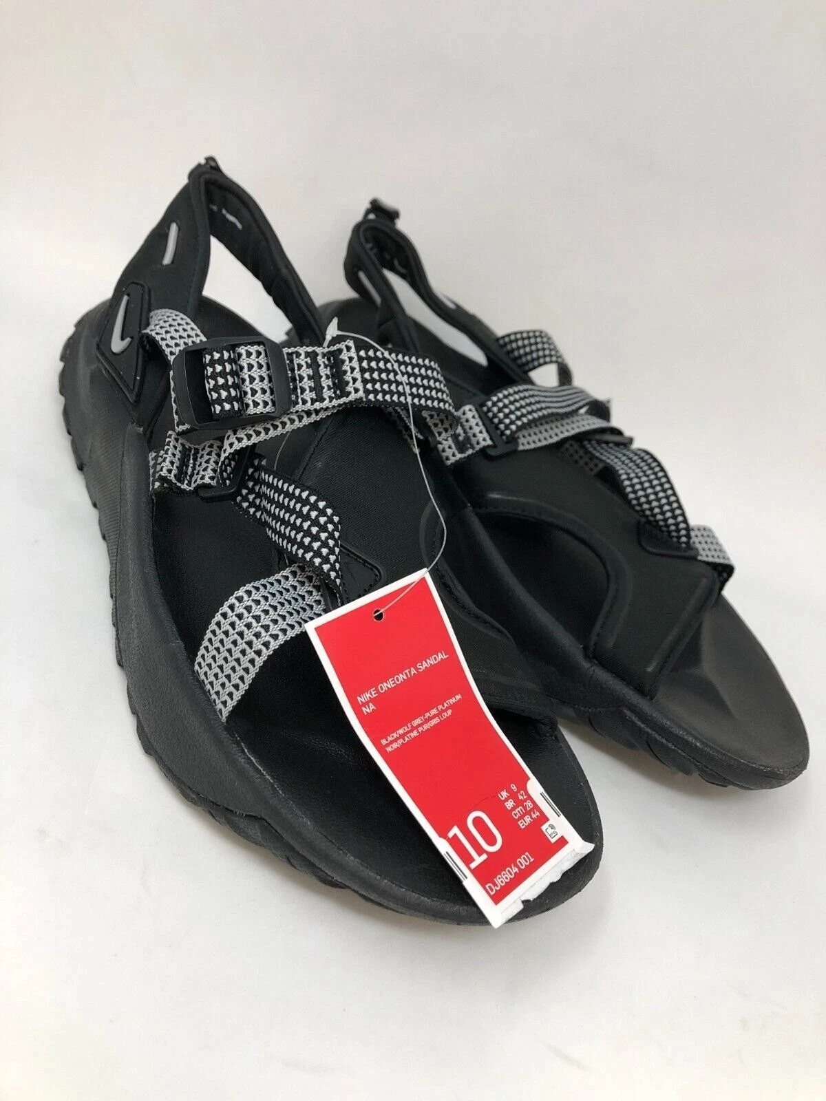 Nike Sandalo Uomo Oneont Nero Puro Platino Grigio Lupo Taglia 10 US