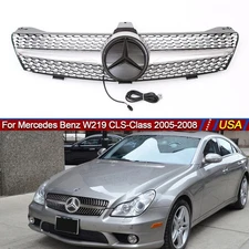 Chrome Grille W/LED For Mercedes Benz W219 CLS63 CLS500 CLS350 CLS550 2005-2008