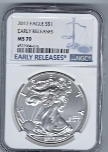 2017-P American Silver Eagle Early Release NGC Certified MS-70