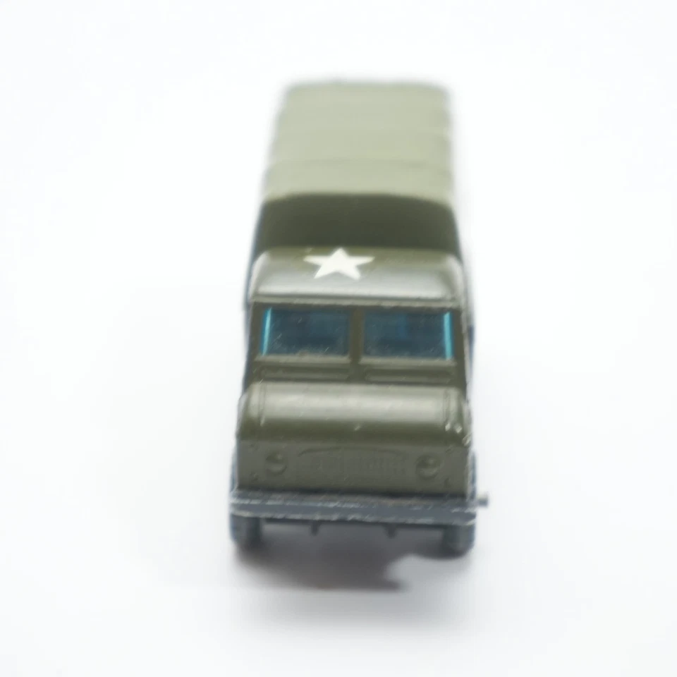 Camión Husky Land Rover de colección control delantero verde base metálica rara Foto 2 de 4