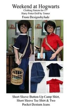 Weekend Wear Doll Clothes Sewing Pattern for 17" Harry Potter Dolls Tonner