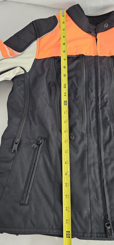 Harley Davidson women's riding jacket L black orange tan Ardmore functional bar - Picture 11 of 12