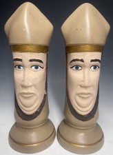Mid-Century Modern Duncan Ceramic Bishop Hand Painted Chess Piece Replacement